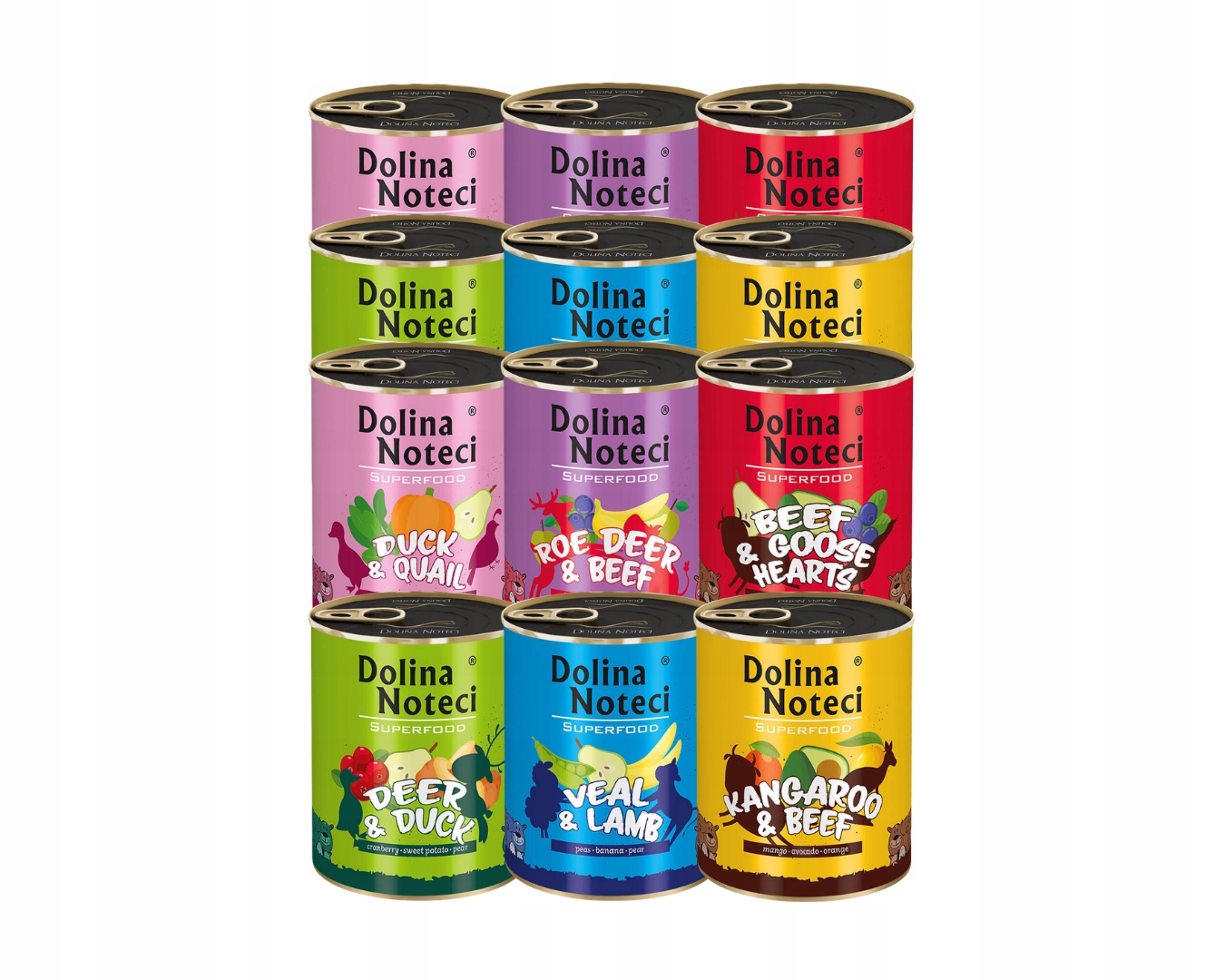 Dolina Noteci Superfood sada MIX Chutí vlhké krmivo pro psy 12x800 g