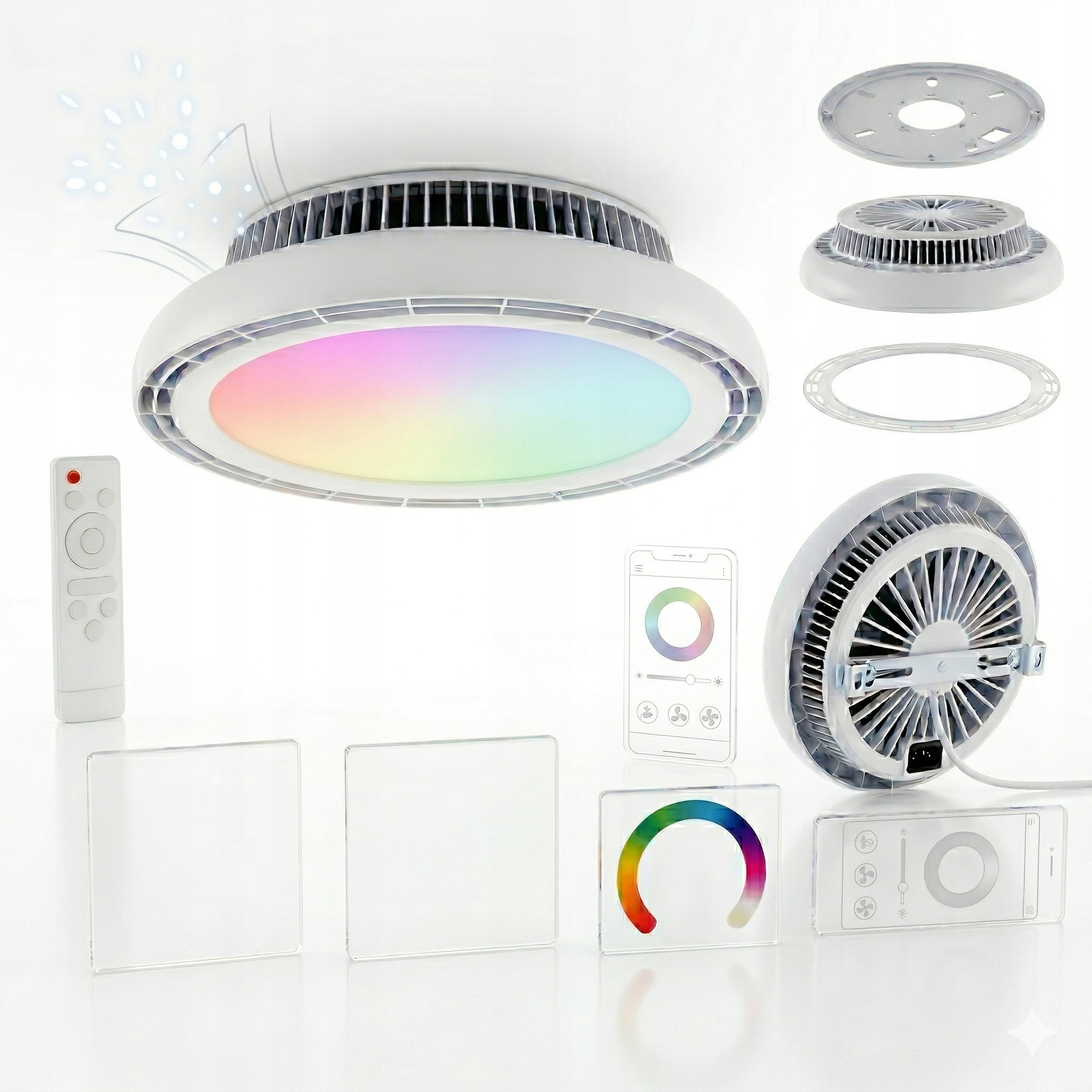 Sufitowa Lampa Z Wentylatorem Wentylator Plafon Smart Led Lsc Rgb Pilot
