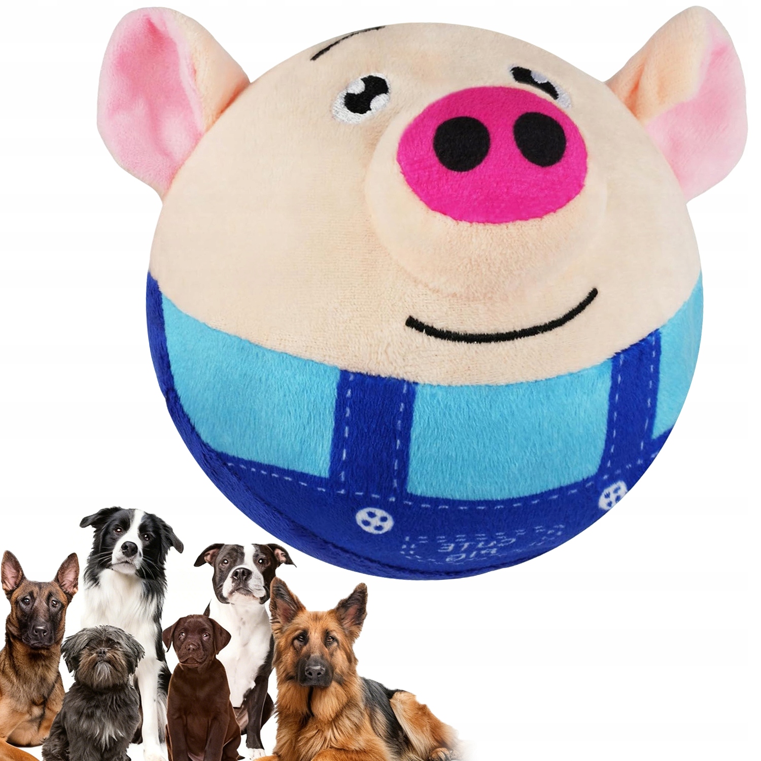 Interaktivní hračka pro psy Míček se zvukem Odolná velkým psům 13 cm