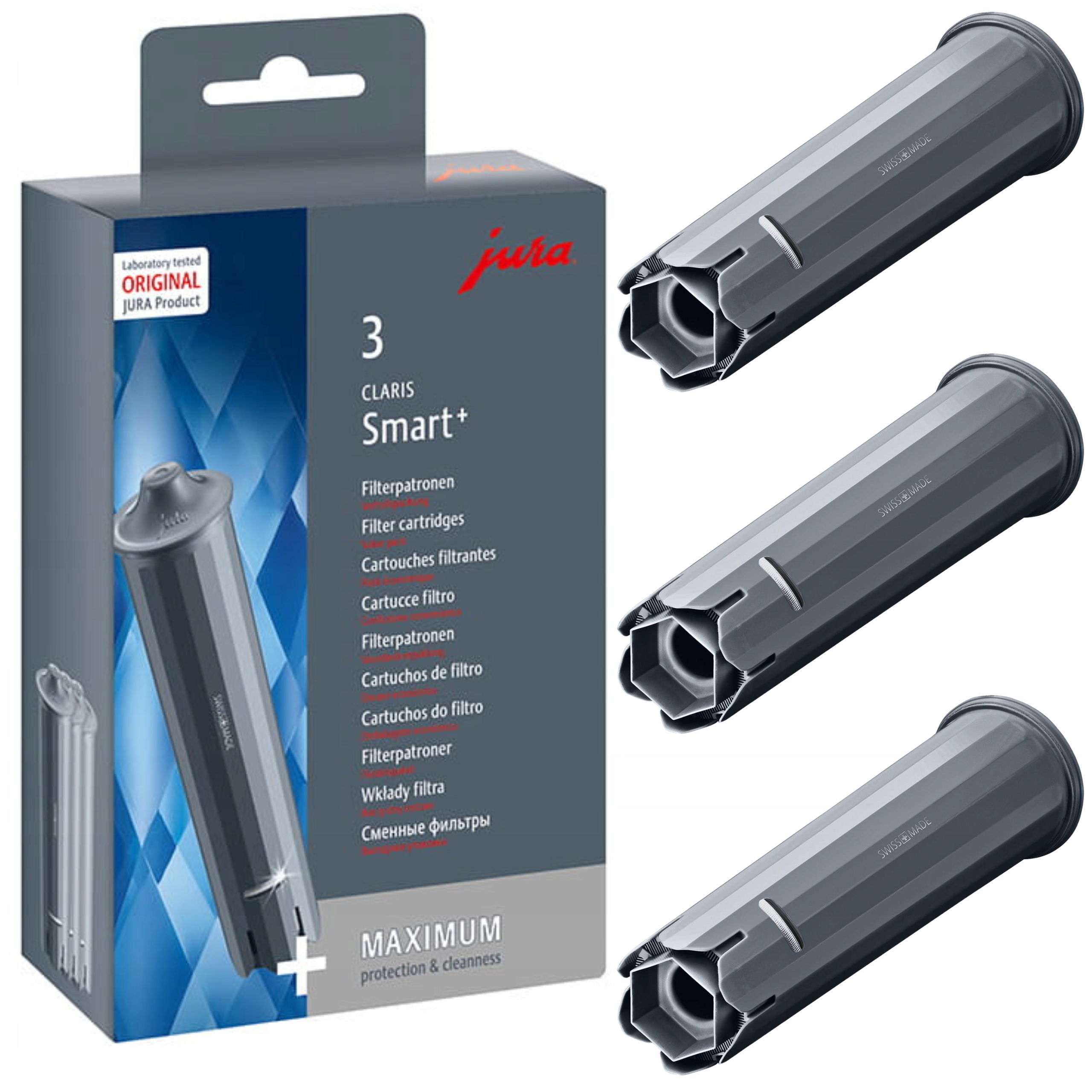 Filtr Wkład Do Wody Do Ekspresu Jura 24233 Claris Smart+ 3 Sztuki