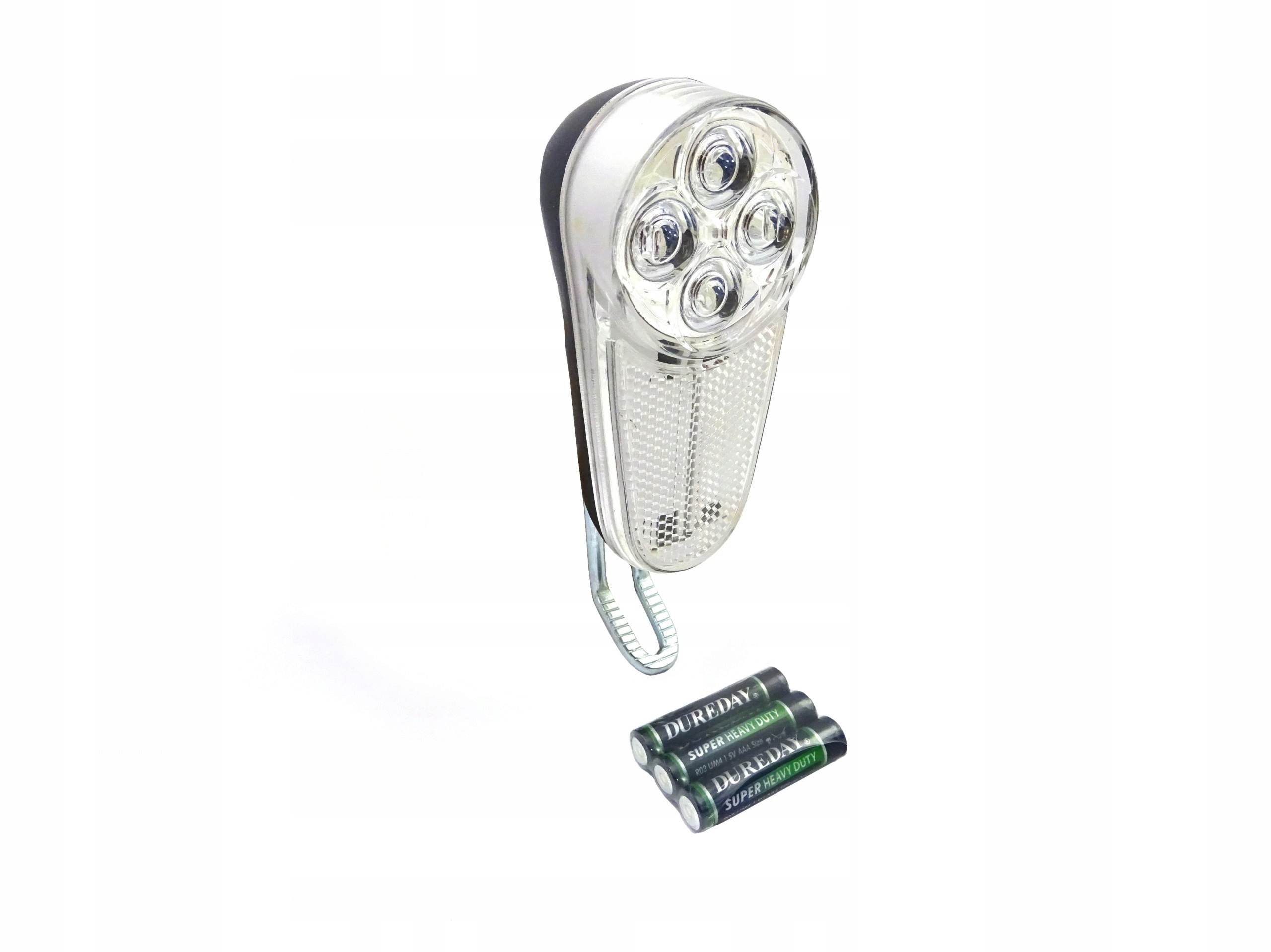 Lampa Rowerowa Przód 4 Diody 2 Funkcje Na Baterie