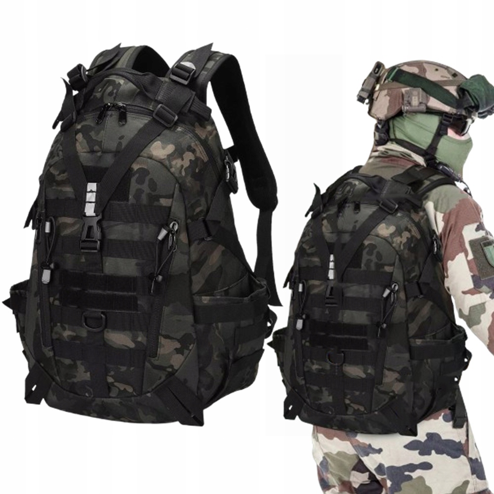 Duży Plecak Wojskowy Taktyczny Survival 30L Męski Wodoodporny Wytrzymały