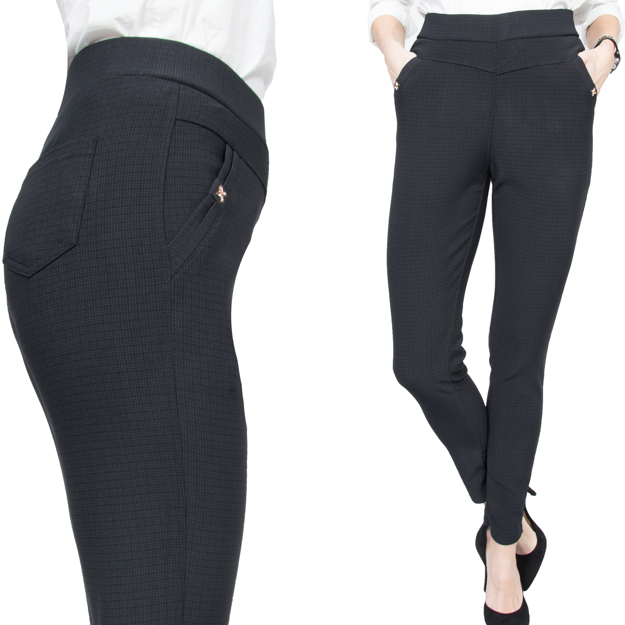 

HB_F421 Spodnie Cygaretki Plus Size r.42/44