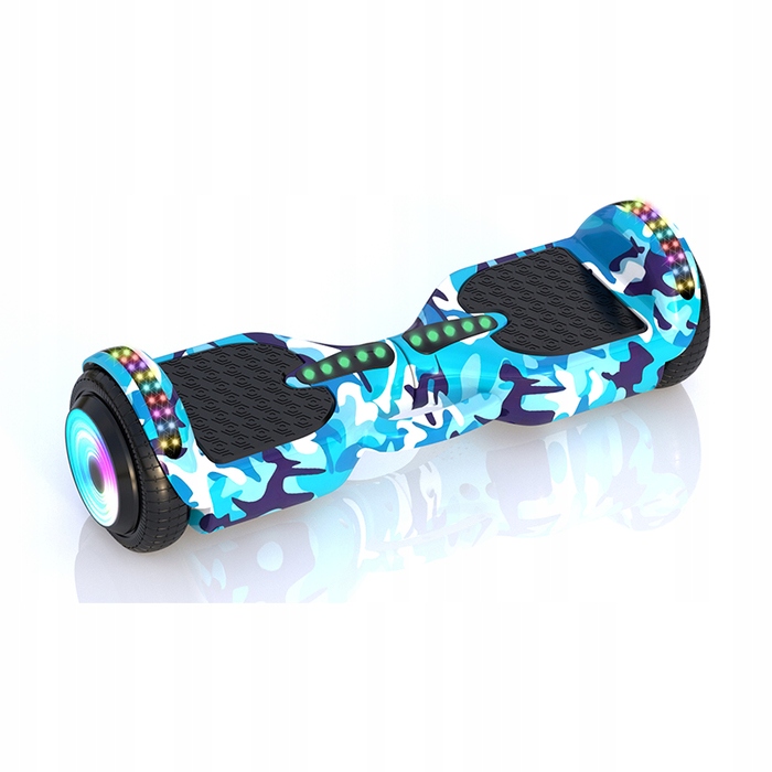 Elektrická Skateboardová Deska Hoverboard Velká Kola 6,5" Rgb Led Bluetooth