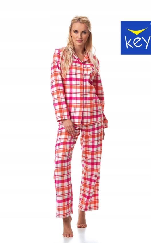 Dámské Pyžamo Lns 437 B23 Růžovo-bílé, Velikost XL Key