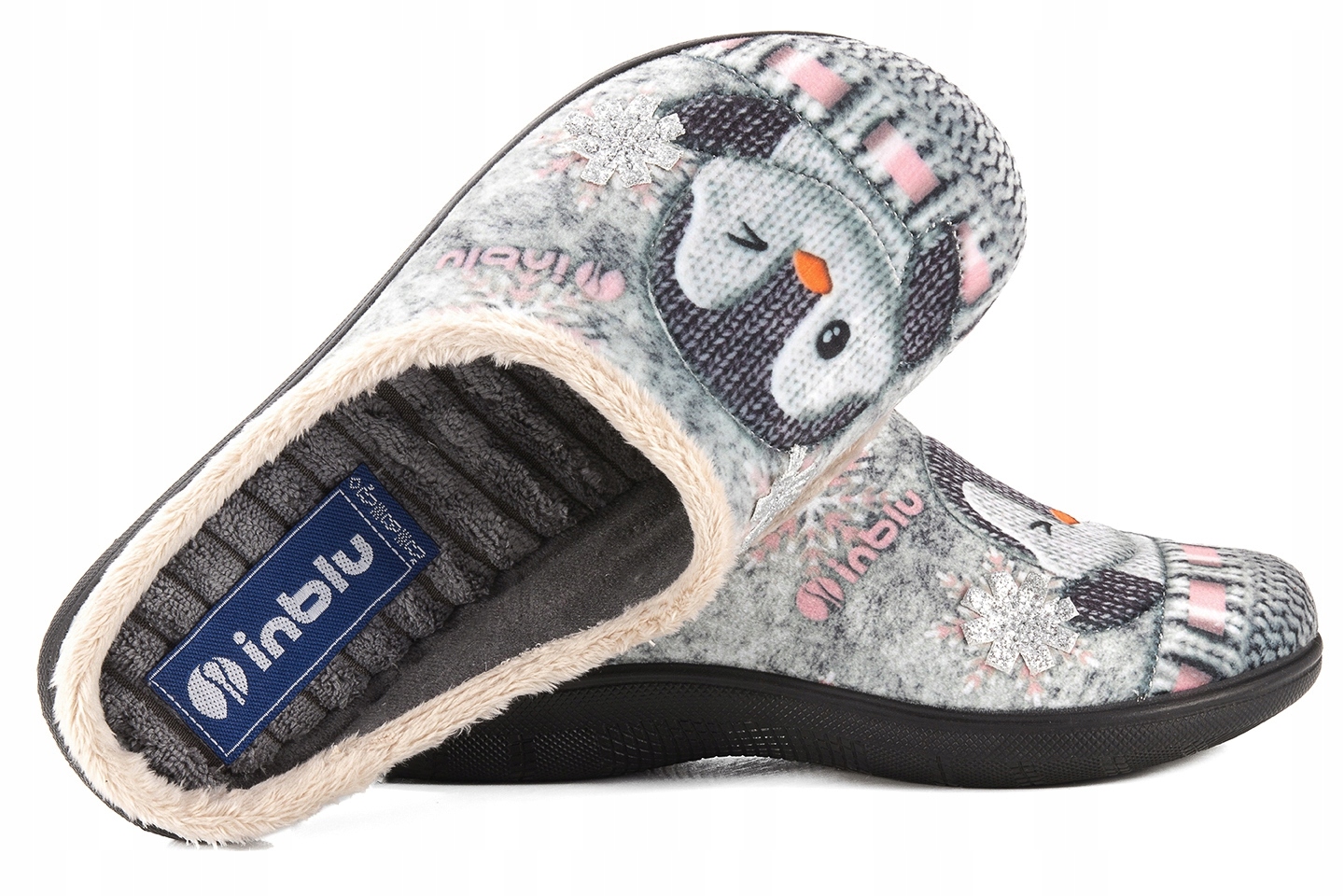 

Inblu EC-81 Domowe Damskie Kapcie Klapki Papcie Pu