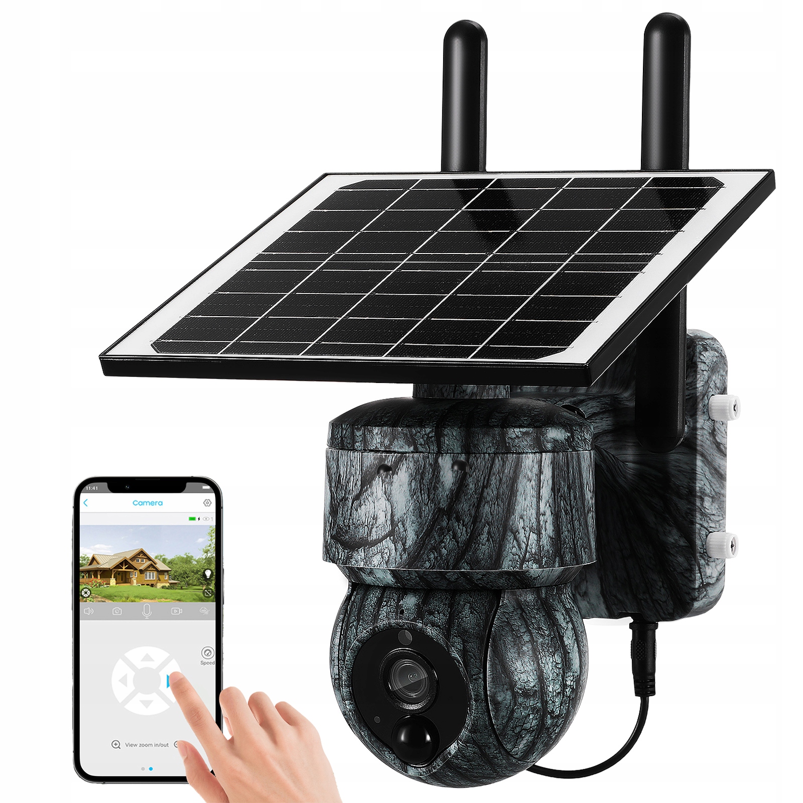 Kamera Myśliwska 3MP 4G Fotopułapka Zasilana Solarnie z Noktowizją