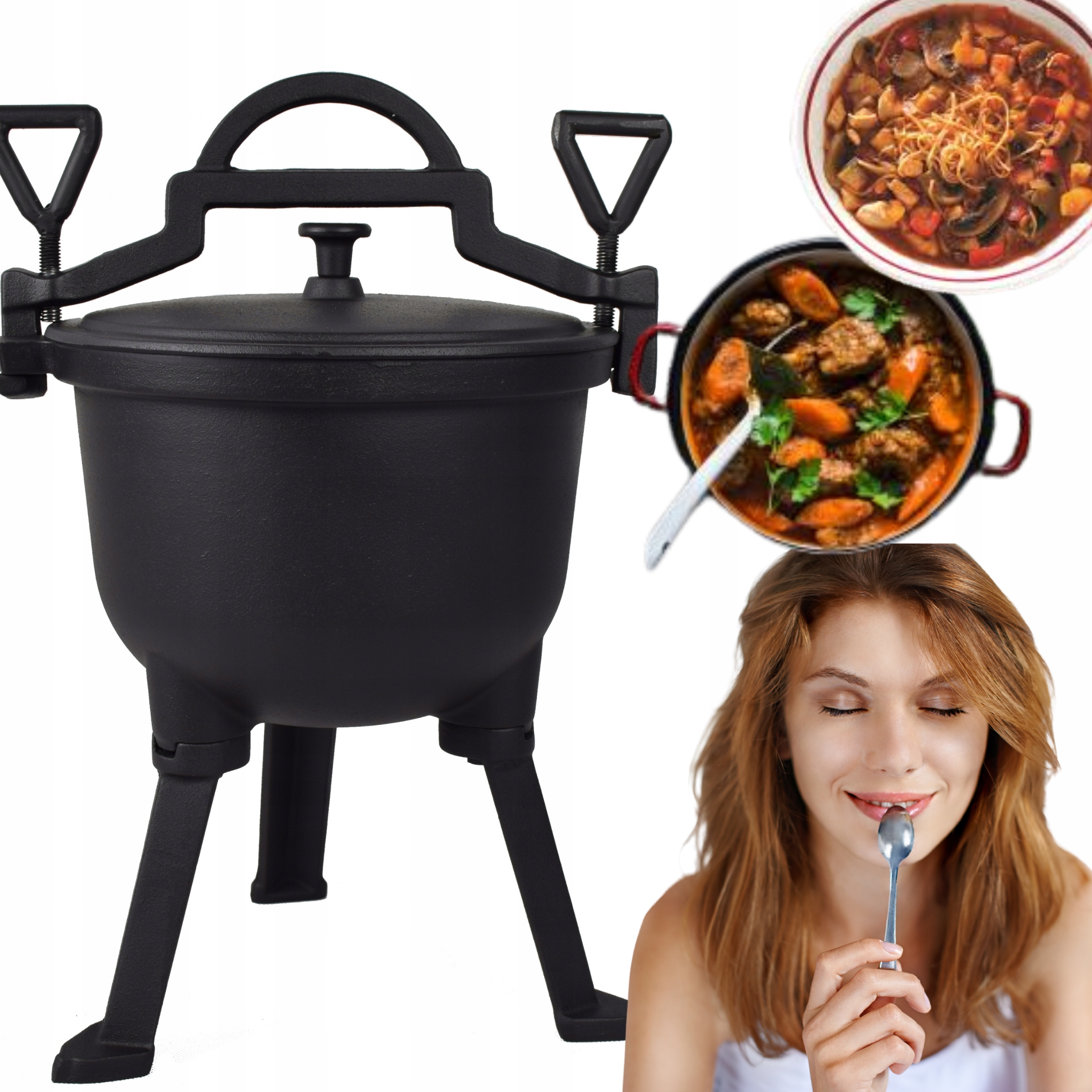 

Kociołek Żeliwny Garnek Myśliwski Węgierski 10L