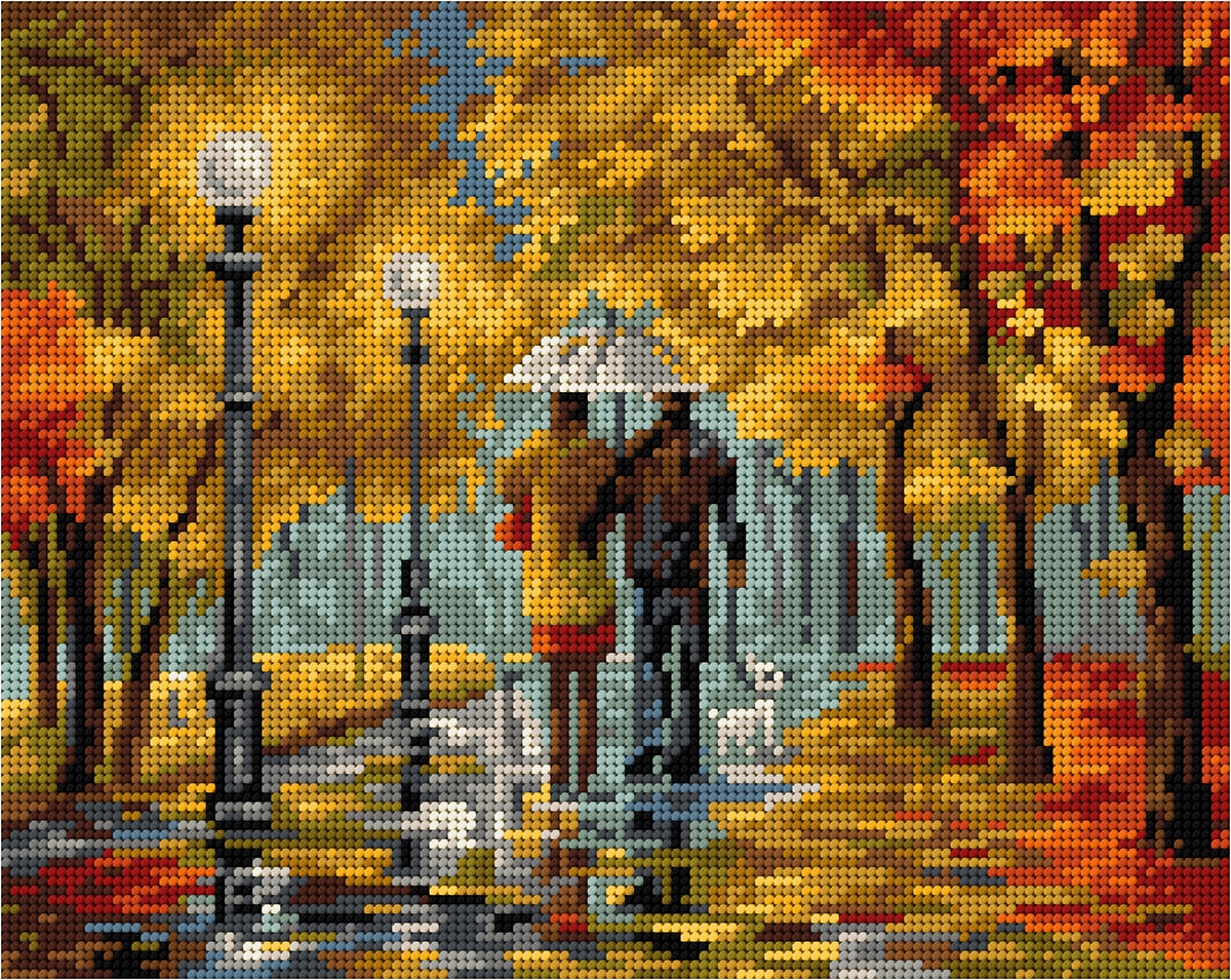 Vyšívací sada kanva Mulina 24*30cm 6034