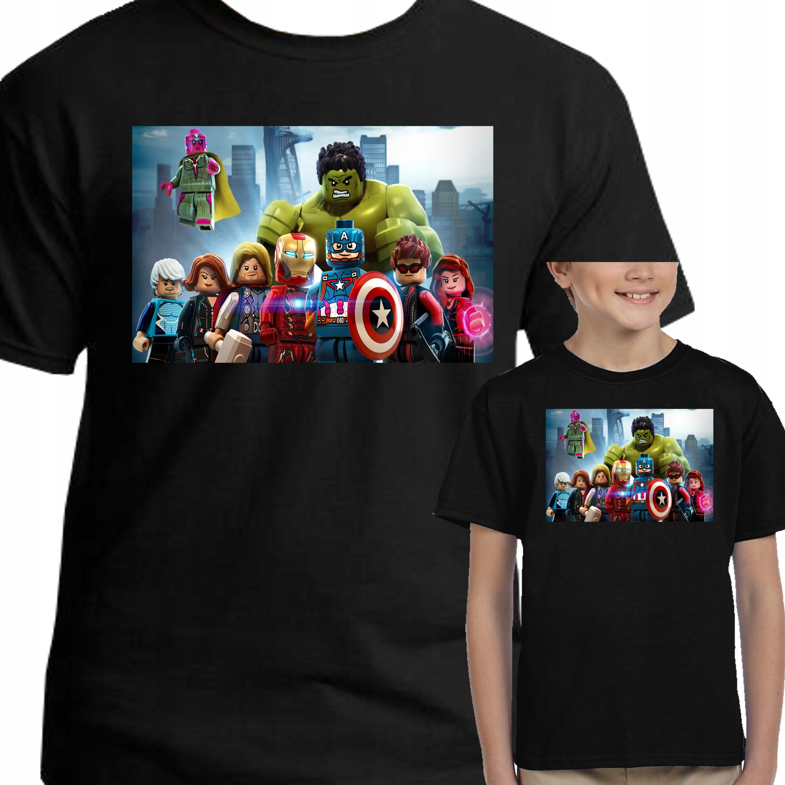 

3010 Koszulka Lego Avengers Hulk Thor 104 Czarna