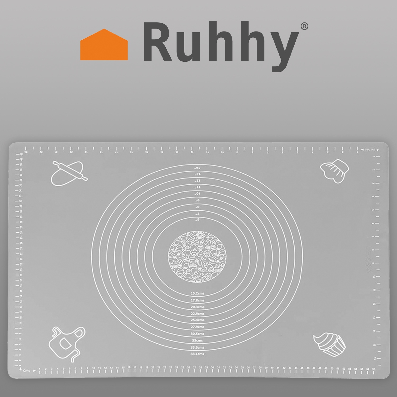 Stolnica Silikonowa Mata Kuchenna Duża Podkładka XXL do Ciasta z Miarami EAN (GTIN) 5902802920171