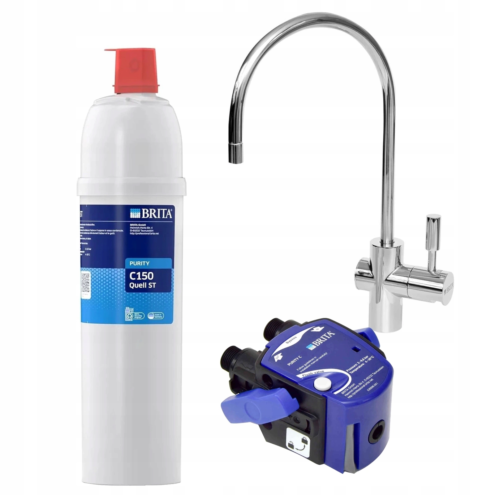 Brita Professional Purity C150 Filtr do wody w zestawie z głowicą i wylewką