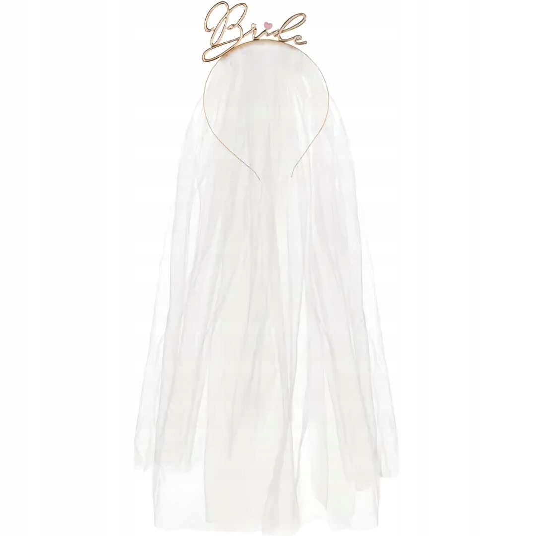 OPASKA bride PANNA MŁODA Z WELONEM biała WIECZÓR PANIEŃSKI