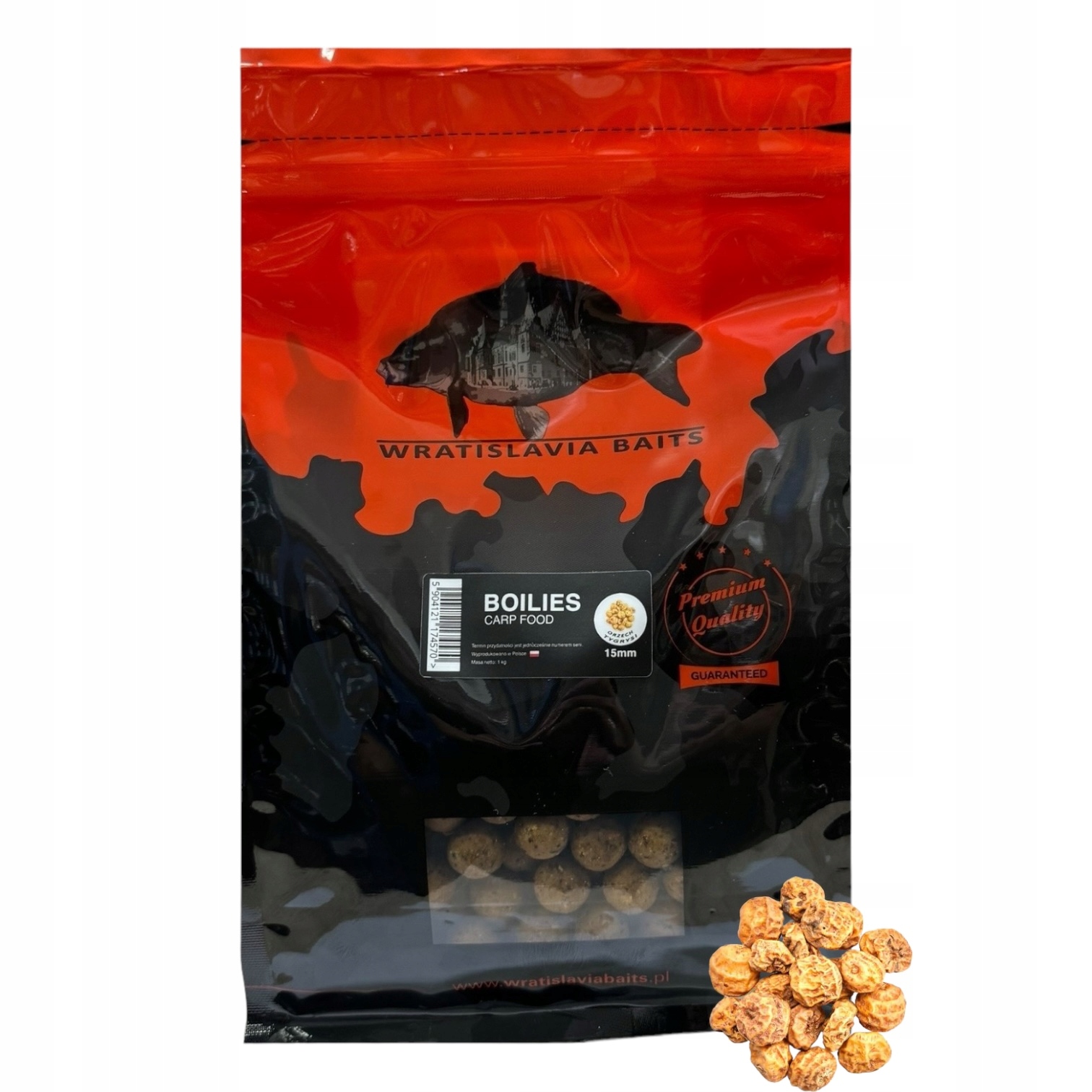 Kulki zanętowe Orzech Tygrysi 22mm Carp Food Wratislavia Baits 1kg