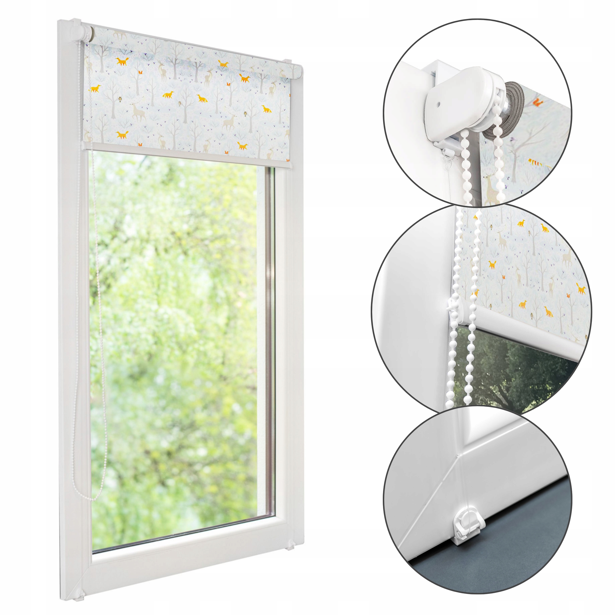 Rolety do Dětského pokoje Složené Do Vzorů, vnitřní rolety 99x220