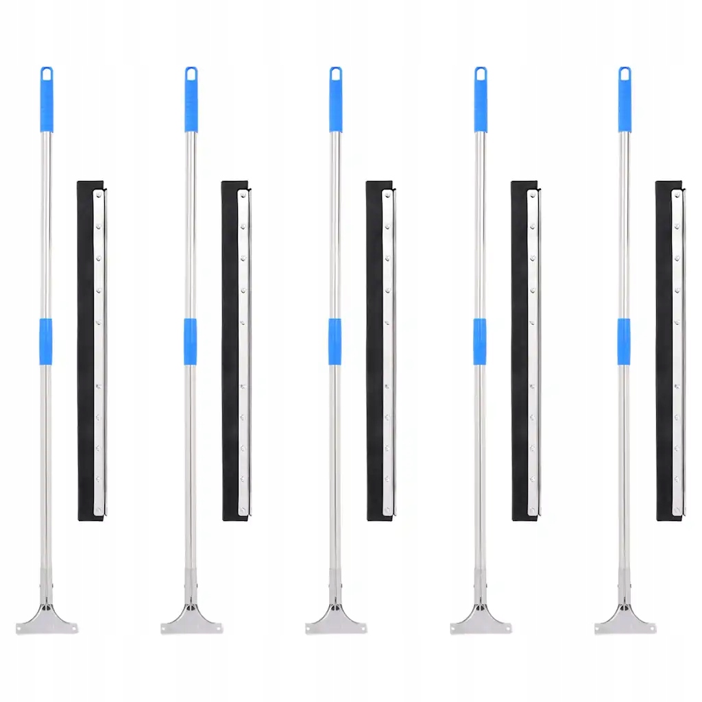 Levně Stěrky na podlahu 5 ks 75 x 122,5 cm ocel a guma