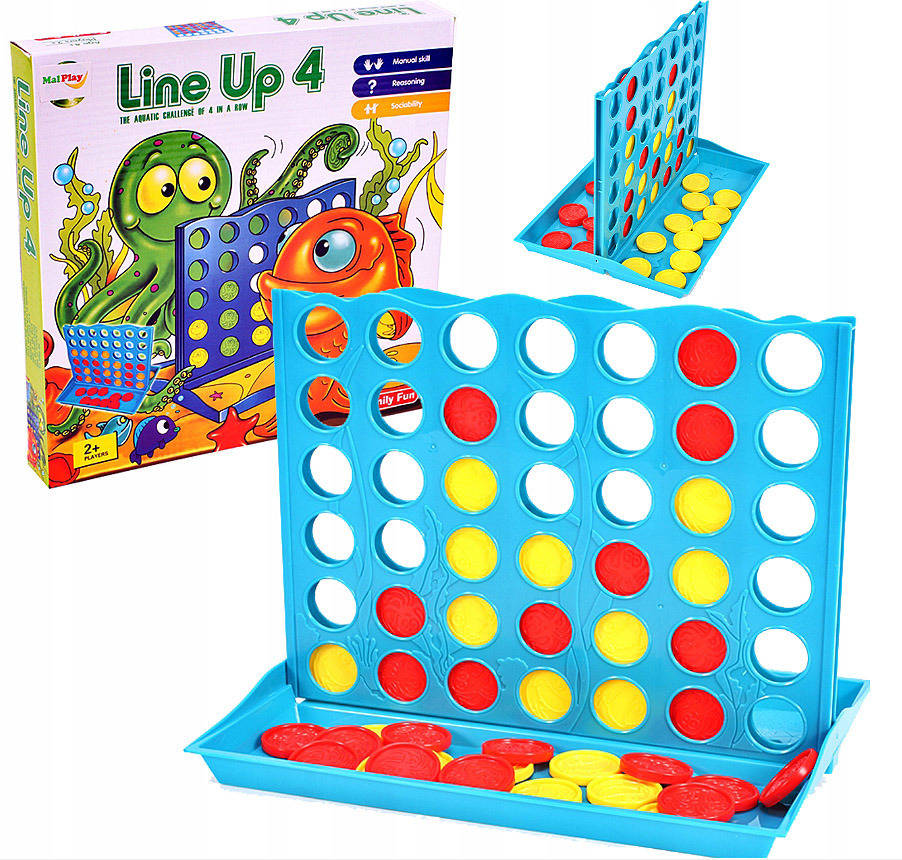 GRA LOGICZNA LINE UP duża POŁĄCZ 4 connect 4 BINGO