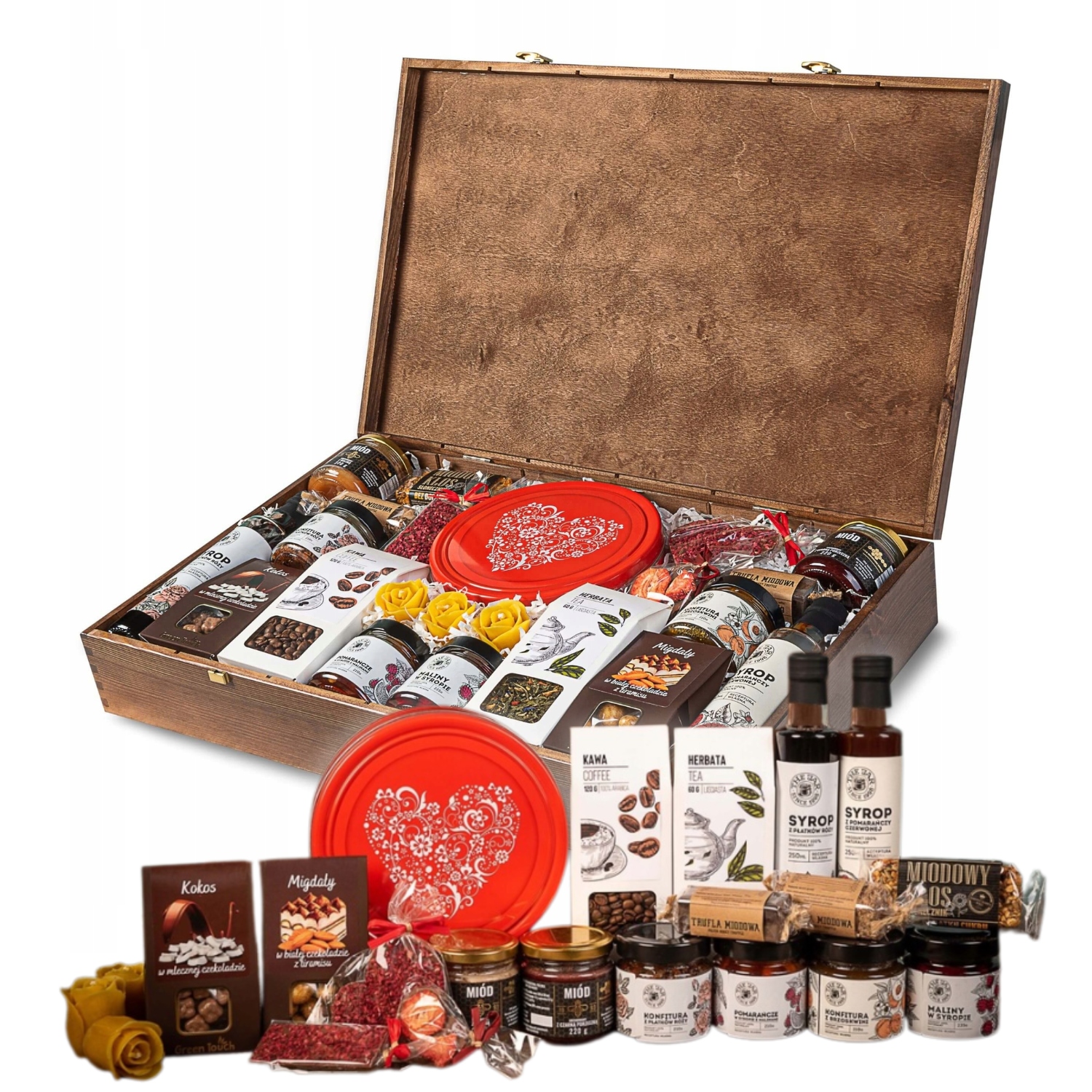 Levně Dárková Sada Velká Krabička 22 Produktů Čaj Svatba Narozeniny Výročí