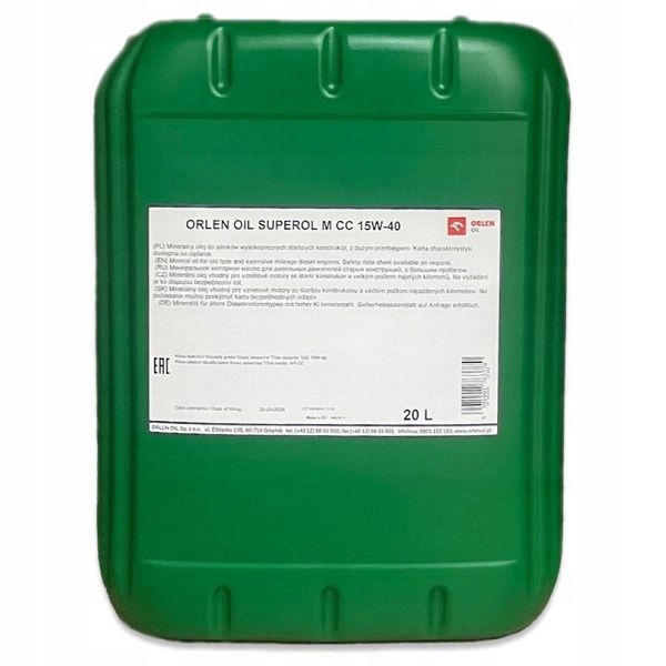 ORLEN OIL SUPEROL M CC 15W40 olej silnikowy 20L