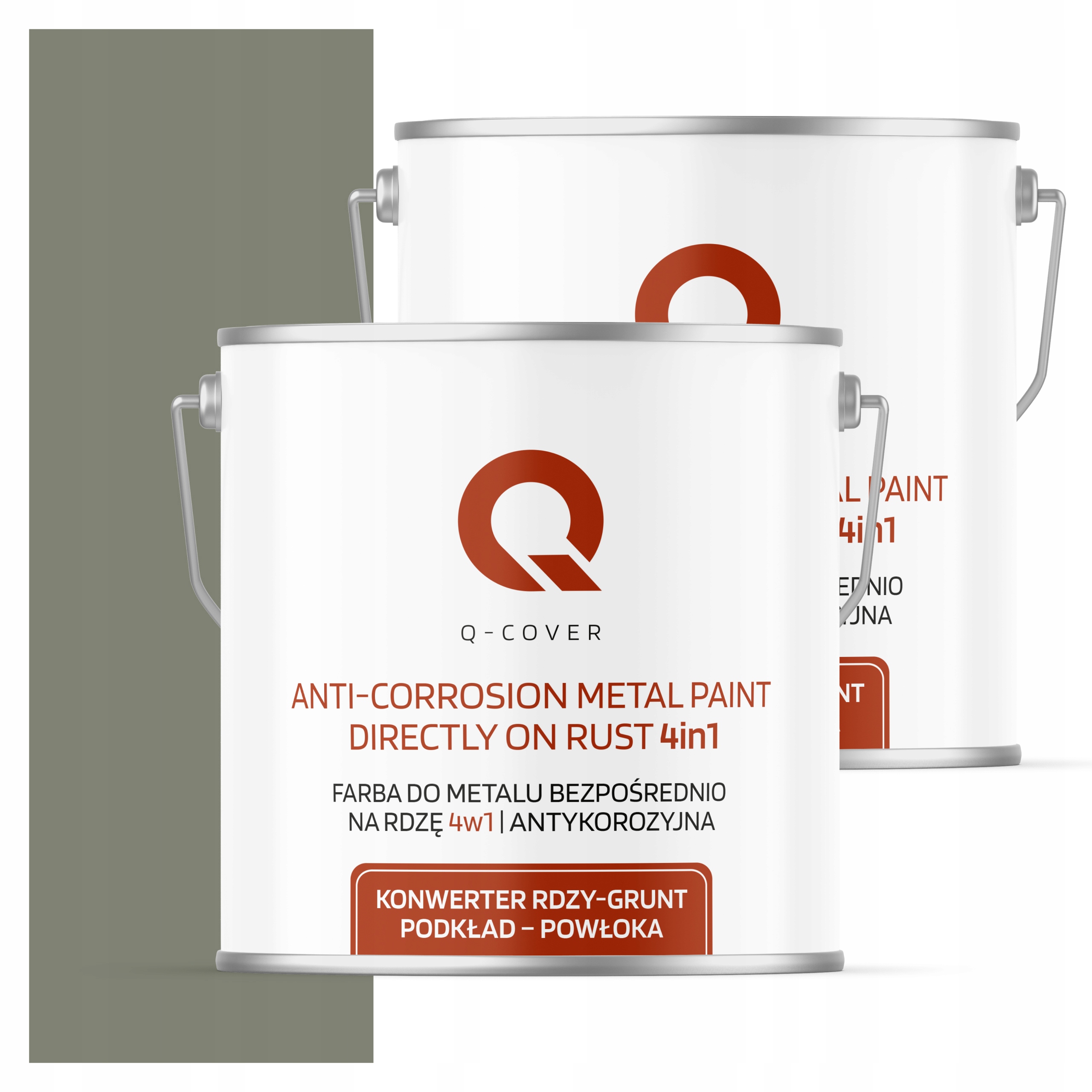 Farba Priamo na hrdzu Kov Aluminium Oceľ 5L 4v1 Cementový mat Šedá