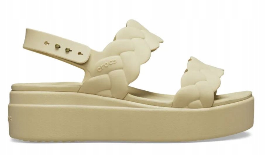 Crocs dámské sandály 209977-Brooklyn Woven Low Wedge na klínku, velikost