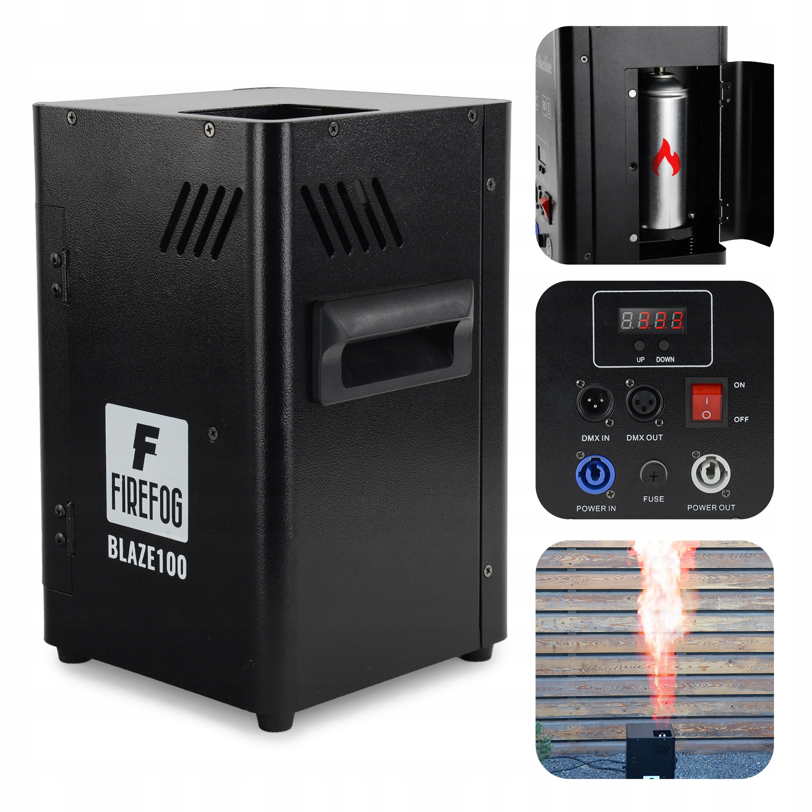 Efekt ognia 200W z DMX profesjonalna wytwornica do sceny i imprez masowych