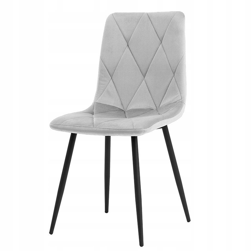 Krzesło welurowe pikowane tapicerowane do salonu jadalni nowoczesne loft Marka Szchara