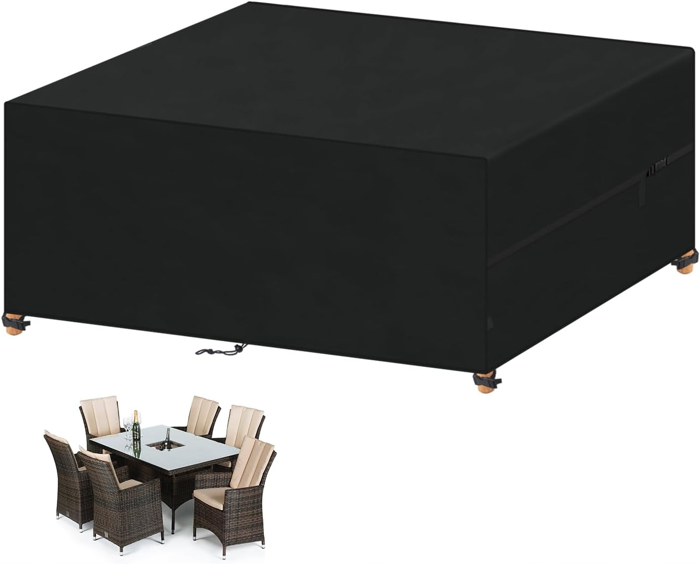 Pokrowiec Na Meble Ogrodowe Plandeka Na Stół Krzesła Wodoodporny 210x140x80