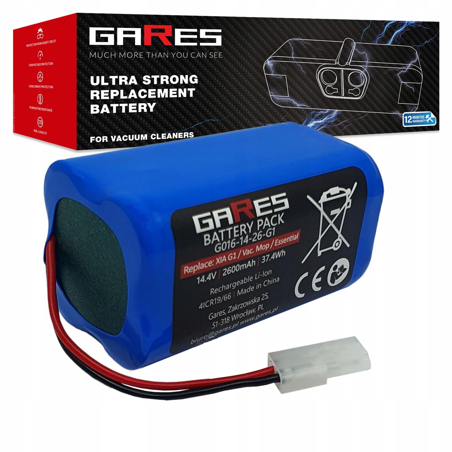 Bateria Akumulator do Tefal Xplorer Serie 20 40 60 S20 S40 S60 14,4 2,6Ah