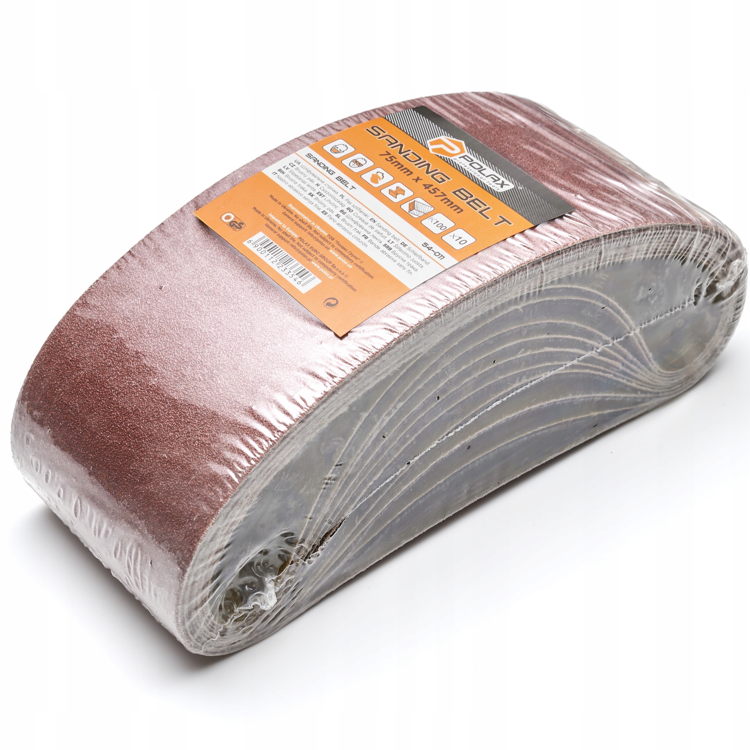 Taśma Szlifierska Pas Bezkońcowy 75 x 457mm P100 10szt