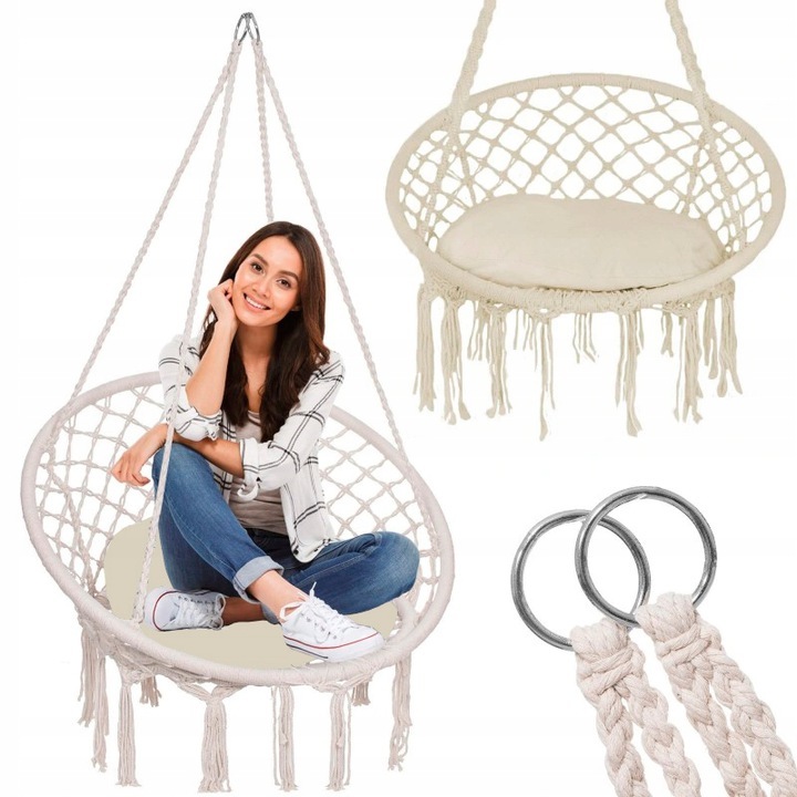 Fotel Huśtawka Bocianie Gniazdo Z Poduszka