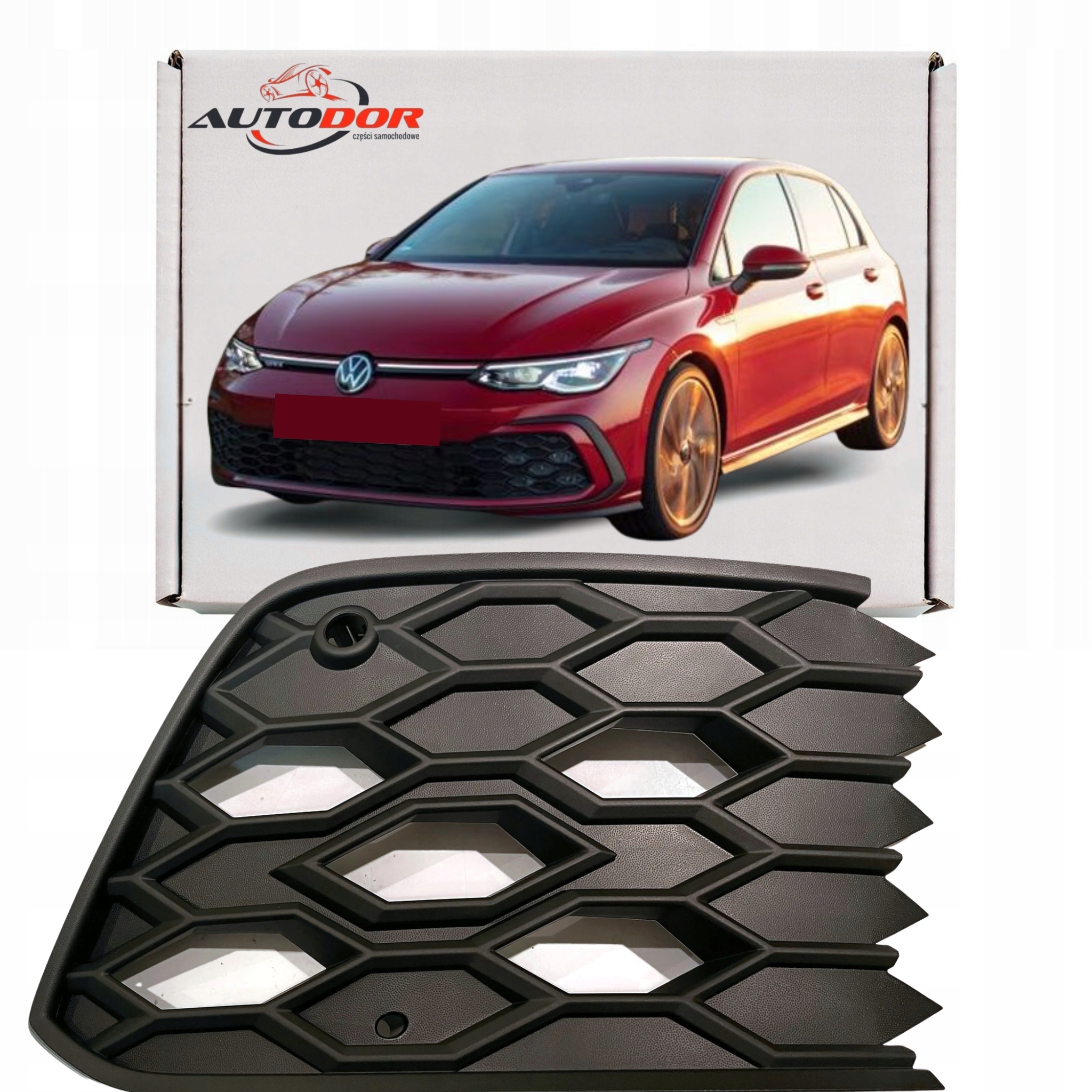 Vw Golf 8 VIII Gti 2020-MŘÍŽKOVÁ Atrapa Nárazníku Pod Pdc Drl Pravá 5H0853666N