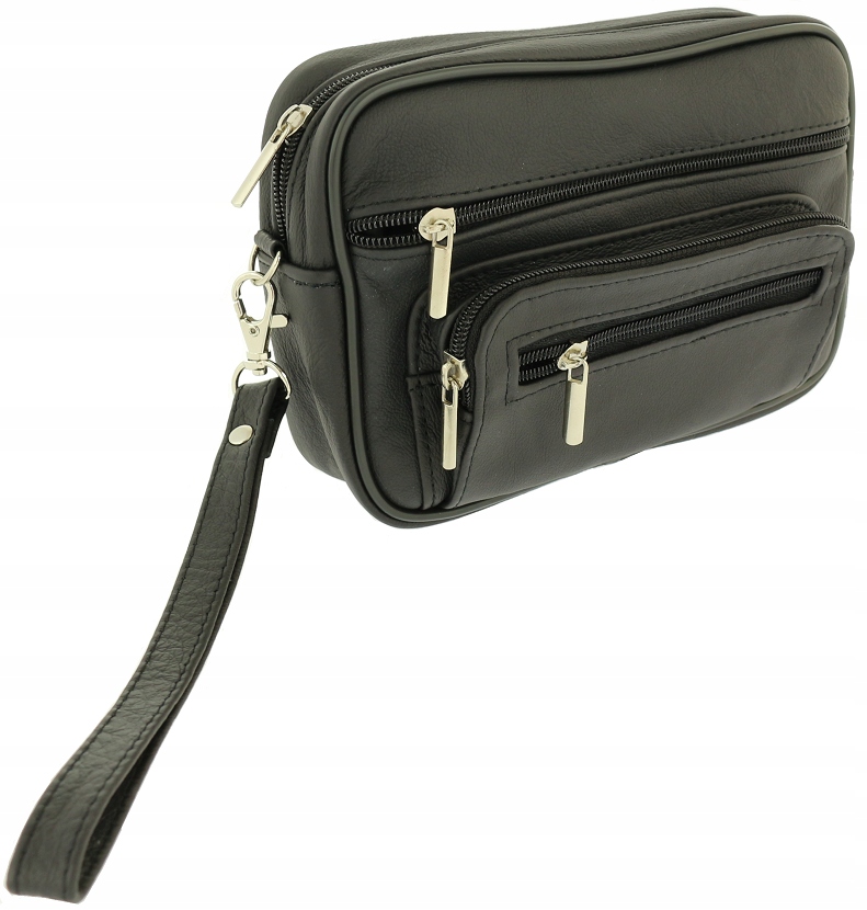 SASZETKA Męska NA DOKUMENTY PIENIĄDZE Skórzana Marka bez marki