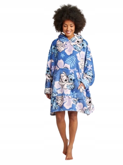 Dámská Mikinová Deka Stitch Deka S Rukávy, Mikinový Župan Lilo A Stitch