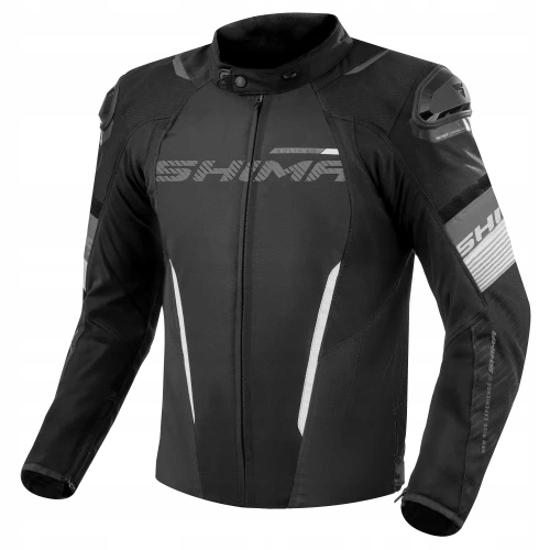 Motocyklová Textilná Bunda Pre Mužov Shima Solid 2.0 Čierna Biela Black-white