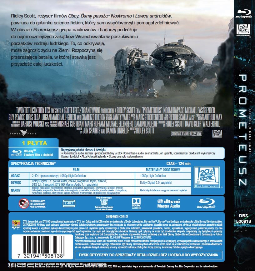 PROMETEUSZ (BD) Gatunek science fiction