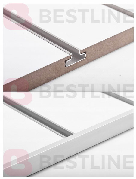 PANEL Slatwall Spacewall Best-Line 50x80cm 3 FREZY BIAŁY Wysokość 80 cm