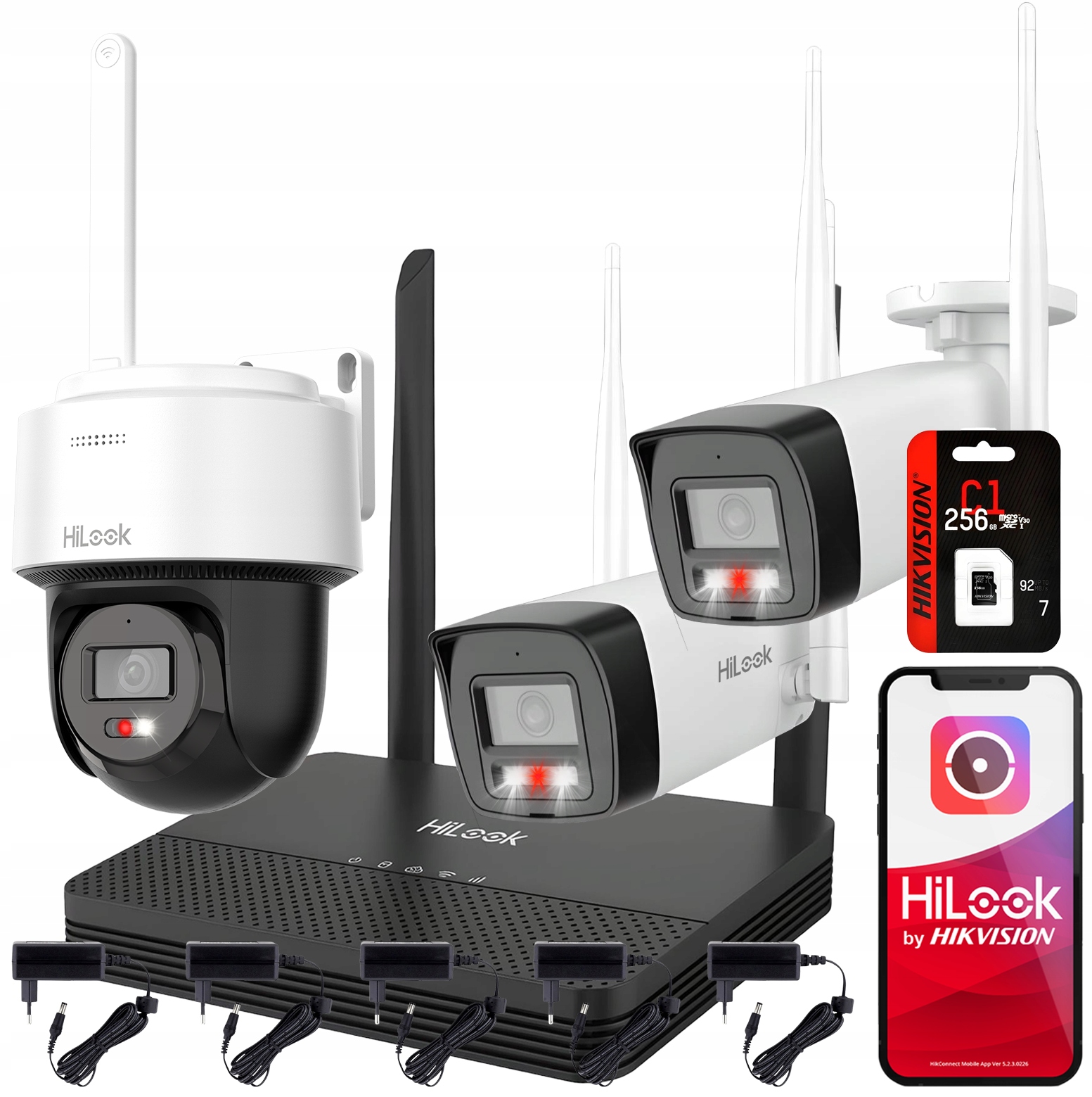 Monitorovanie WiFi 4MPx EasyLink HiLook WIFIKIT-B4-4CH s kamerou 360° Sd 256