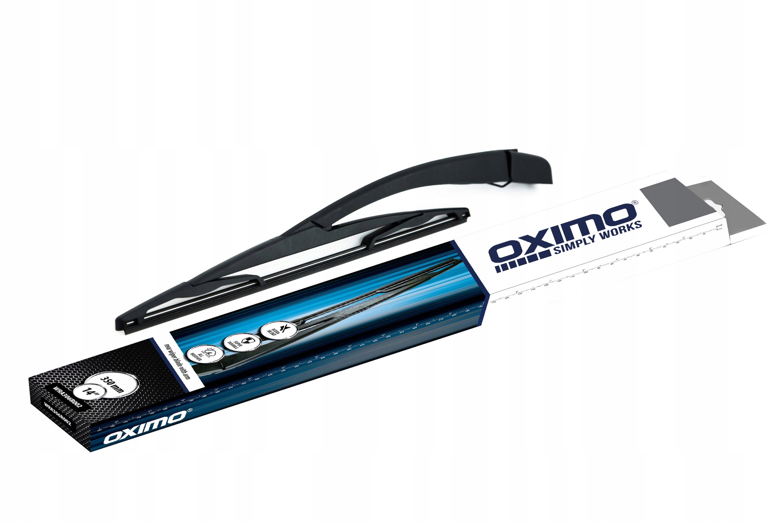 Pióro wycieraczki tylnej wraz z ramieniem Oximo o długości 350 mm