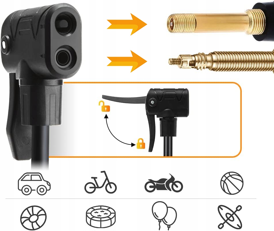 POMPKA ROWEROWA Z MANOMETREM DO PIŁEK MATERACÓW Marka Gotel