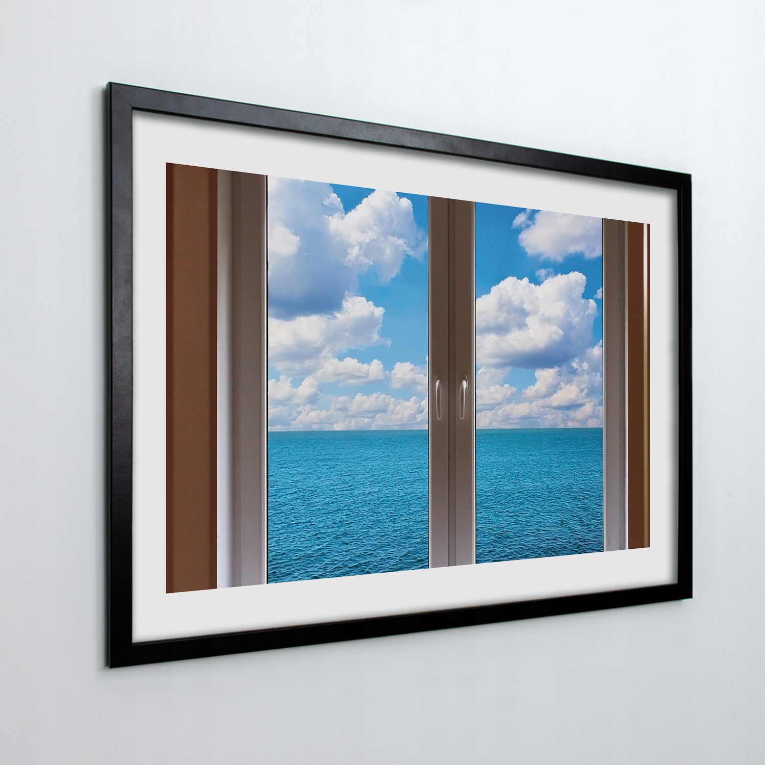 Obraz v rámu na zeď Okno výhled na moře 70x50 cm