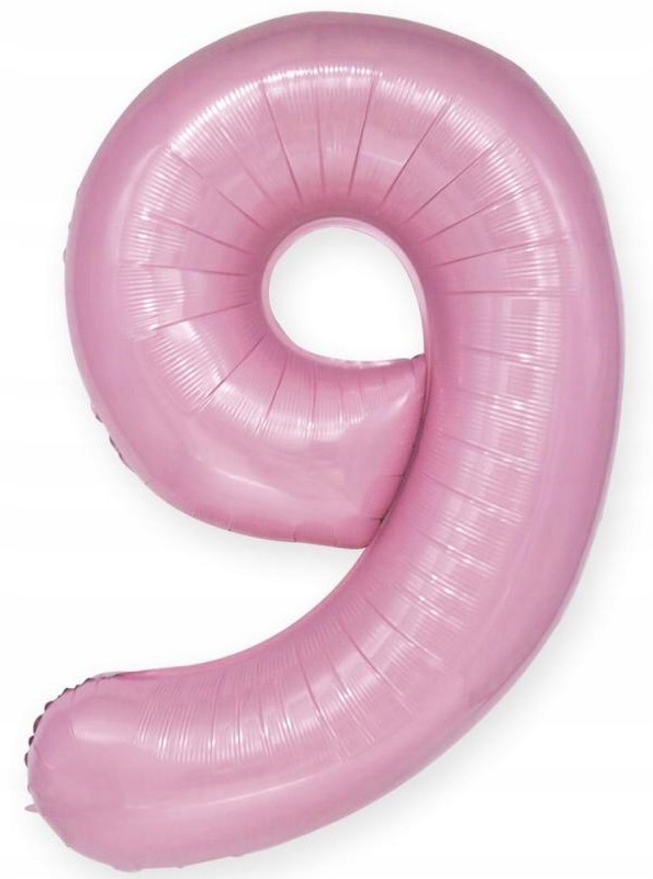 

Balon foliowy Cyfra 9 Różowy Duży 100cm