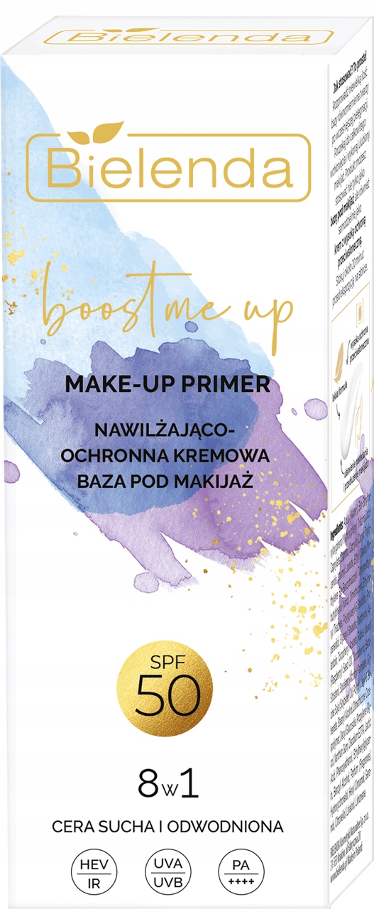 BIELENDA NAWILŻAJĄCA OCHRONNA BAZA POD MAKIJAŻ SPF Typ skóry Sucha
