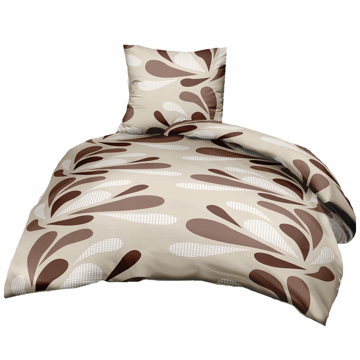 Pościel bawełniana 120x180 50x60 dziecięca krople 051beż