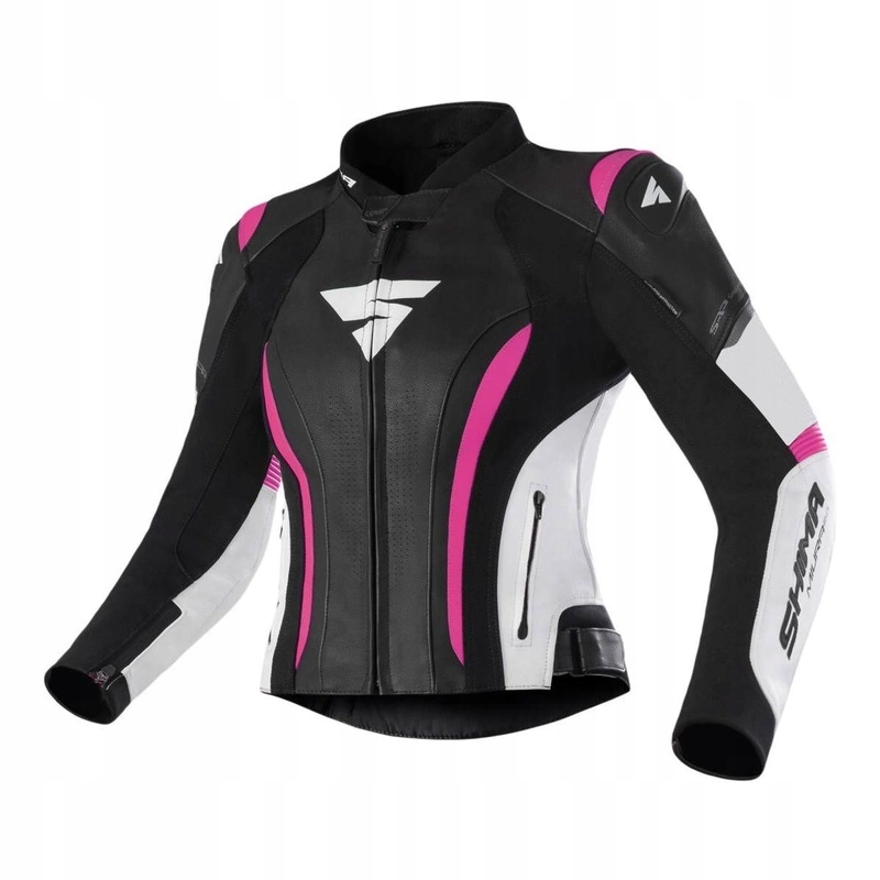Kožená motocyklová bunda Shima Miura 2.0 Pink biela ružová Darčeky
