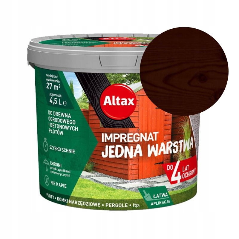 

Altax Impregnat Jedna Warstwa 4,5L palisander