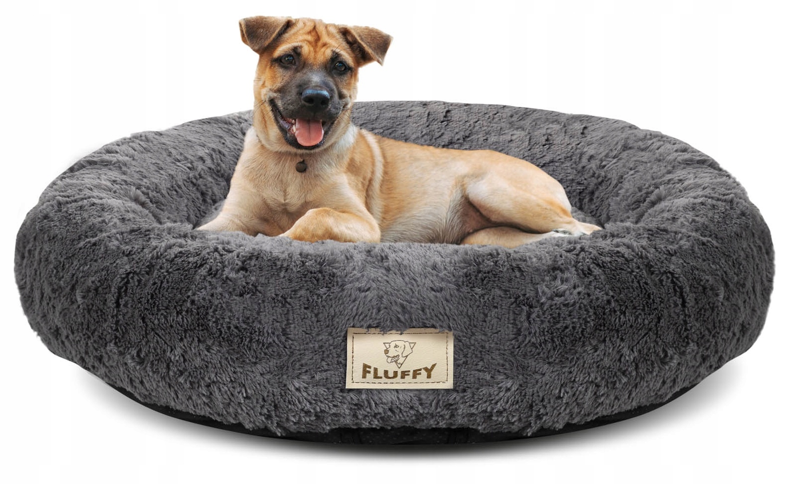 Levně pelíšek Kotec Pro Psa Shaggy 120 cm tmavě šedá rozebíratelná antislip