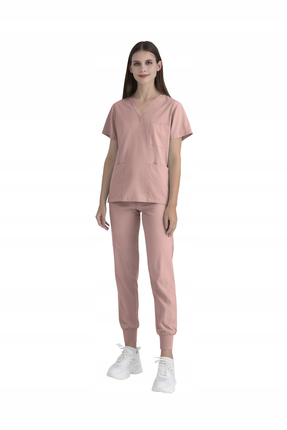 Komplet Medyczny Damski Scrub Uniform Jasnoróżowy Model 42109 Rozmiar S