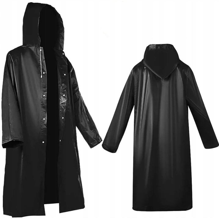 PŁASZCZ PRZECIWDESZCZOWY PELERYNA PONCZO CZARNY Z KAPTUREM DUŻY UNIWERSALNY EAN (GTIN) 5905943315103