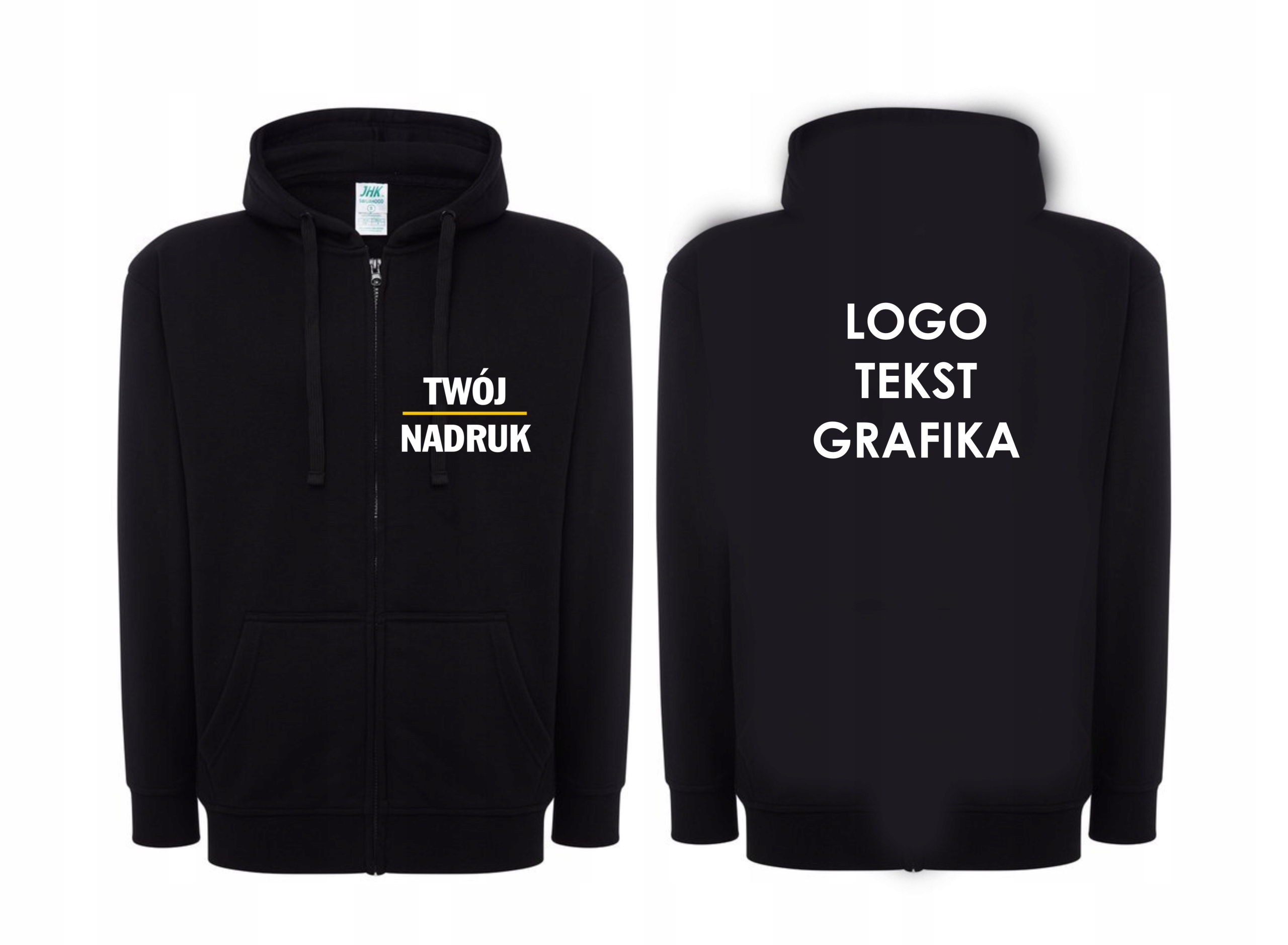 

Bluza Bluzy Przód Tył Kaptur Z Twoim Nadrukiem XL